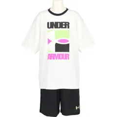 underarmour(アンダーアーマー) 61グラフィックS/S T&ショーツセット マルチSP半袖Tシャツ J (6012495-100)、WHT/BLK/FFC