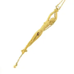 Carrera y Carrera カレライカレラ 女神 モチーフ ダイヤ ネックレス K18YG 750 イエローゴールド ダイヤモンド 48cm 約13.9g アクセサリー 首飾り レディース 送料無料【仕上済】240101856293のサムネイル