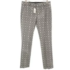 未使用 Banana Republic バナナリパブリック 花柄 スリムパンツ 4 ホワイト レディース 古着