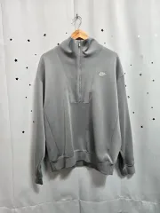 ナイキ ハーフジップアップ スウェット グレー L
