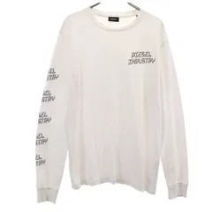 DIESEL ディーゼル 長袖 Tシャツ L ホワイト ロンT メンズ 古着