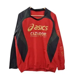 ASICS アシックス レッド トレーナー ジャージ L フットサル スウェット Tシャツ レトロのサムネイル