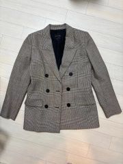 美品】アルアバイル W/PEチェックダブルジャケット テーラード