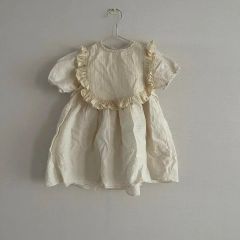 milu ハンドメイドワンピース 夏服 半袖 Sサイズ ベビー ワンピース 