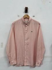 80s90s シュミーズラコステ 長袖シャツ 文字ワニ LACOSTE チェック