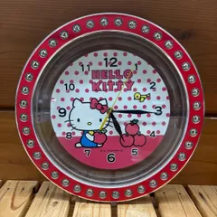 【ジャンク】ハローキティ キラキラ壁掛け時計 飾り用