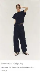 リーフォース / コットン ジョガー パンツ ブラック