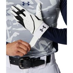 underarmour (언더 아머) 61UA 언더 글러브 LH 가타테 야구 소프트 기타 G (6014435-100) 26SS, WHT / BLK