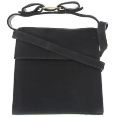 【Salvatore Ferragamo】サルヴァトーレフェラガモ ヴァラ 2WAYショルダー スウェード 黒 レディース ハンドバッグ