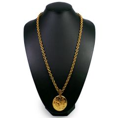 24K ゴールドプレート ネックレス メダル型 24KT GOLD PLATED - メルカリ