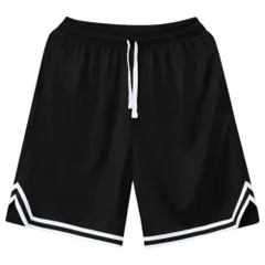 ☆ ブラック ☆ XLサイズ ☆ バスケパンツ ショートパンツ バスケパンツ ショートパンツ 半ズボン ジャージ ハーフパンツ 短パン パンツ ズボン バスパン バスケットボールパンツ ショート メンズ レディース 膝上 男女兼用 無地 スポーツのサムネイル