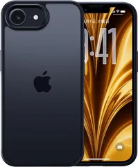 【米軍MIL新規格・指紋防止】CASEKOO iPhone 17e / 16e 用 ケース 耐衝撃 滑り止め 指紋防止 米軍MIL規格 マット仕上げ ストラップホール付き ケース カバーセット スマホスタンド付き 黄変防止 耐久性 (マットブラック)
