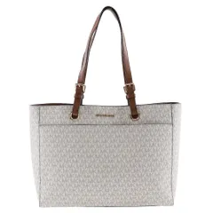 【Michael Kors】マイケルコース シグネチャー PVC オフホワイト レディース トートバッグ