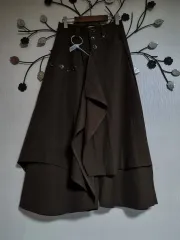 レイヤード ワイド キュロット パンツ M 新品