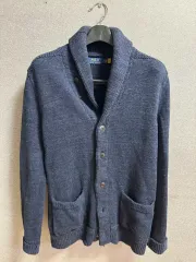 ポロ ラルフローレン ネイビー ニット カーディガン - S POLO