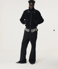 acne studios 襟レザー ツイルボンバージャケット 26ss acne studios 襟レザー ツイルボンバージャケット 26ss - メルカリ
