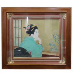 伊東深水 美人画 日本画 10号 共シール タトウ箱付 - メルカリ