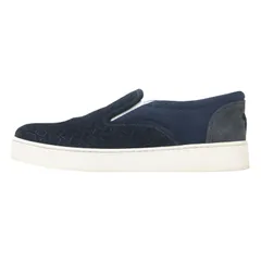 BOTTEGA VENETA ボッテガヴェネタ スニーカー ブラック ネイビー グレー サイズ:37(24.0cm) / スウェード レザー イントレチャート スニーカー / スリッポン 配色 サイドゴア / イタリア製 / ブランド【レディース】のサムネイル