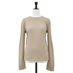 S Max Mara エス マックスマーラ ニット ベージュ サイズ:L / クルーネック ニット プルオーバー / 長袖 ストレッチ レーヨン / イタリア製 / トップス セーター プルオーバー【レディース】【中古】のサムネイル