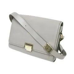 SMYTHSON スマイソン バッグ グレー系 / レザー スクエア型 ショルダー バッグ / フラップ 肩掛け クロスボディ 型押し / イタリア製 / ブランド カバン【レディース】【中古】のサムネイル