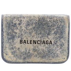 BALENCIAGA デニムプリント三つ折り財布 チェーン付き - メルカリ