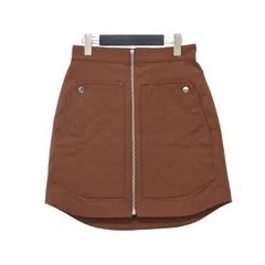 【美品】HERMES エルメス スカート ブラウン サイズ:36(S) | 25春夏 ストレッチ コットン ツイル ミニ スカート | ジップ 台形 キルティング ダイヤ柄 ステッチ | イタリア製 | ボトムス【レディース】【中古】のサムネイル