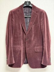 美品Emporio Armani ベロアジャケット ワインレッド 高級感 上品 