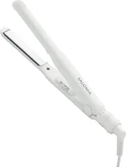 SALONIA サロニア ストレートアイロン ヘアアイロン 15mm 耐熱ポーチ付 海外対応 SL-004SW ホワイト