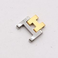 HERMES エルメス Hキューブ ネックレス トップ ホワイト×シルバー