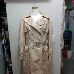 Christian Lacroix ベージュ ロングコート ウエストベルト付き - メルカリ