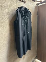 tricot COMME des GARCONS 슬리브리스 프릴 코트 AD2019 일본제