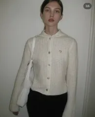 スムードムード カーディガン Leena Knit Cardigan アイボリーのサムネイル