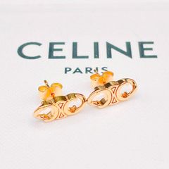 ◇セリーヌ◇ CELINE トリオンフ スタッズ ピアス グルメット ゴールド 