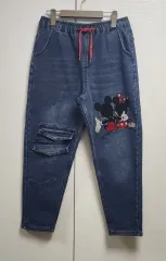 ディズニー (ミッキーマウス) デニムパンツ (L)