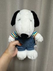スヌーピー デニムオーバーオール ぬいぐるみ 約23cm ビンテージ
