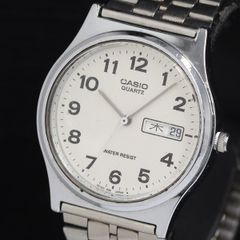 稼働】CASIO MQ-514スタンダード 腕時計 シルバー クォーツ メンズ 