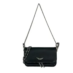 Zadig&amp;Voltaire(ザディグエヴォルテール) ショルダーバッグ美品  - 黒 チェーンショルダー/ストラップ着脱可 レザー ZADIG & VOLTAIRE(ザディグ エ ヴォルテール) バッグ・カバン