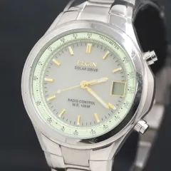タフソーラー エルジン 100M FK-1343A-MO グレー文字盤 デジアナ レディース腕時計 2000000 NSK KRK