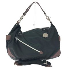 美品 ボグナー BOGNER ナイロン レザー ハンドバッグ カーキ テック系 