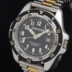 ⭐︎新品電池 稼働⭐︎Saver メンズ 腕時計 クォーツ デイトコンビ 