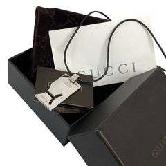 GUCCI シルバー925 長方形プレートネックレス 箱・袋・カード付き 美品