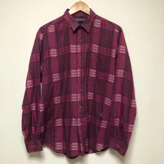 Mark Alan メンズL 長袖シャツ チェックシャツ マルチカラー 胸ポケ 薄地 カジュアル 古着