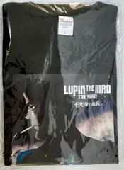 未開封　LUPIN THE IIIRD THE MOVIE 不死身の血族 ティザービジュアル Tシャツ ブラック Lサイズのサムネイル