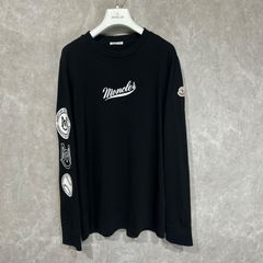 s*y様 MONCLERモンクレール Tシャツ ラバーワッペン センターロゴ S MONCLER（モンクレール） 20年製 白 ラバーロゴワッペン プリント T