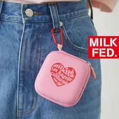 ミルクフェド milkfed ガジェットケース ポーチ キーホルダー MILKFED HEART LOGO GADGET CASE コインケース イヤホンケース ピンク ハート バッグチャーム マルチケース ブランド 可愛い 103262054007のサムネイル