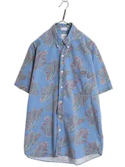 【お得なクーポン配布中!】 90s チャップス ラルフローレン 半袖 ボタンダウン シャツ メンズ L / オールド ポロ  ペイズリー 総柄 デザイン コットン BD 半袖シャツ