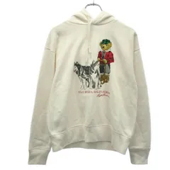 Polo by Ralph Lauren ポロ バイ ラルフ ローレン ベアープリントプルオーバーパーカー  ホワイト Mのサムネイル