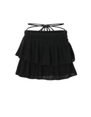 theredthread S flow frill skirt bk gry S - メルカリ