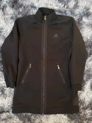 ユニセックス adidas アディダス ブラック オーバーサイズ ニット ジップアップのサムネイル