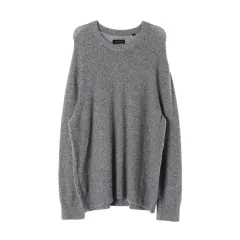 ALLSAINTS グレー ぼかし ルーズフィット オーバーサイズ ニット セーター Lのサムネイル